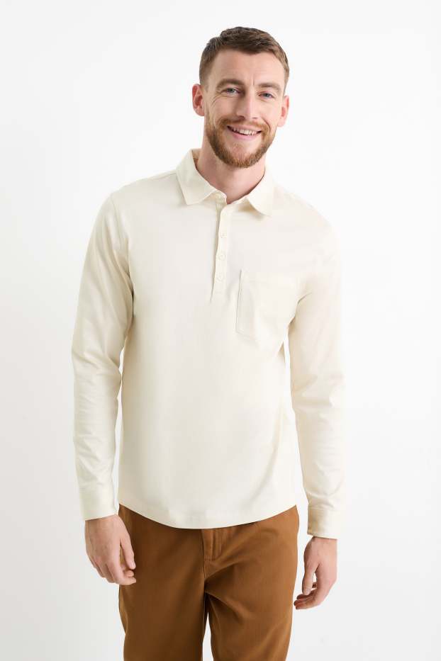 Herren - Poloshirt - hellbeige
