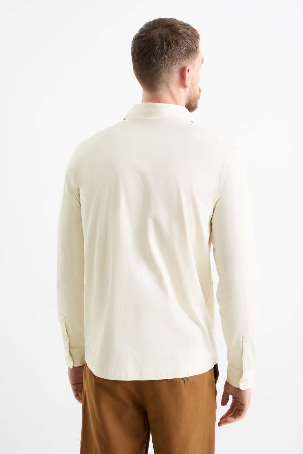 Herren - Poloshirt - hellbeige