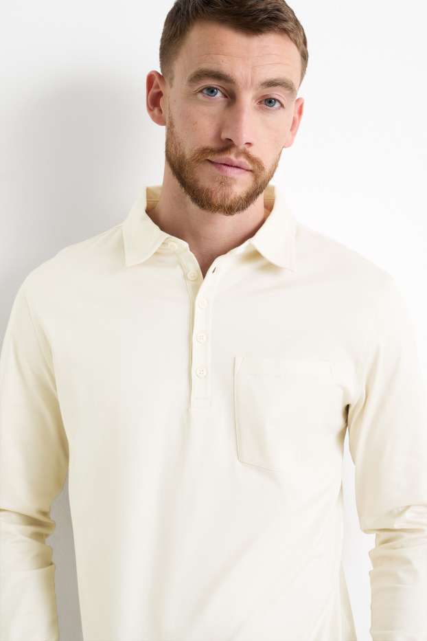 Herren - Poloshirt - hellbeige