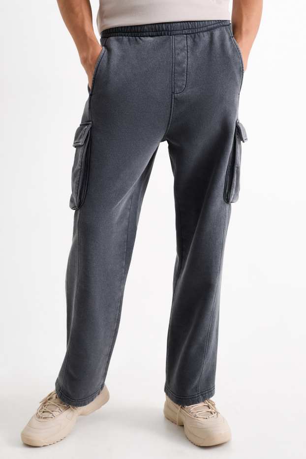 Herren - Cargo-Jogginghose - grau