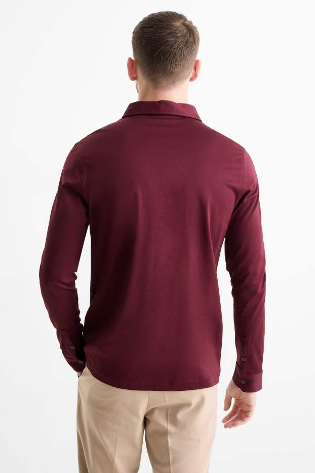 Men - Polo shirt - bordeaux