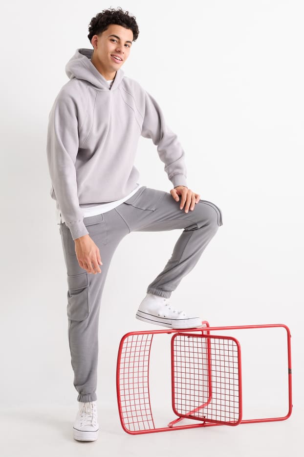 Heren - Cargo-joggingbroek - grijs