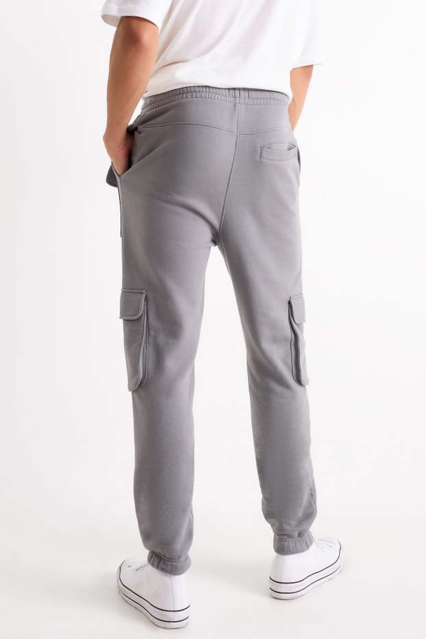Heren - Cargo-joggingbroek - grijs