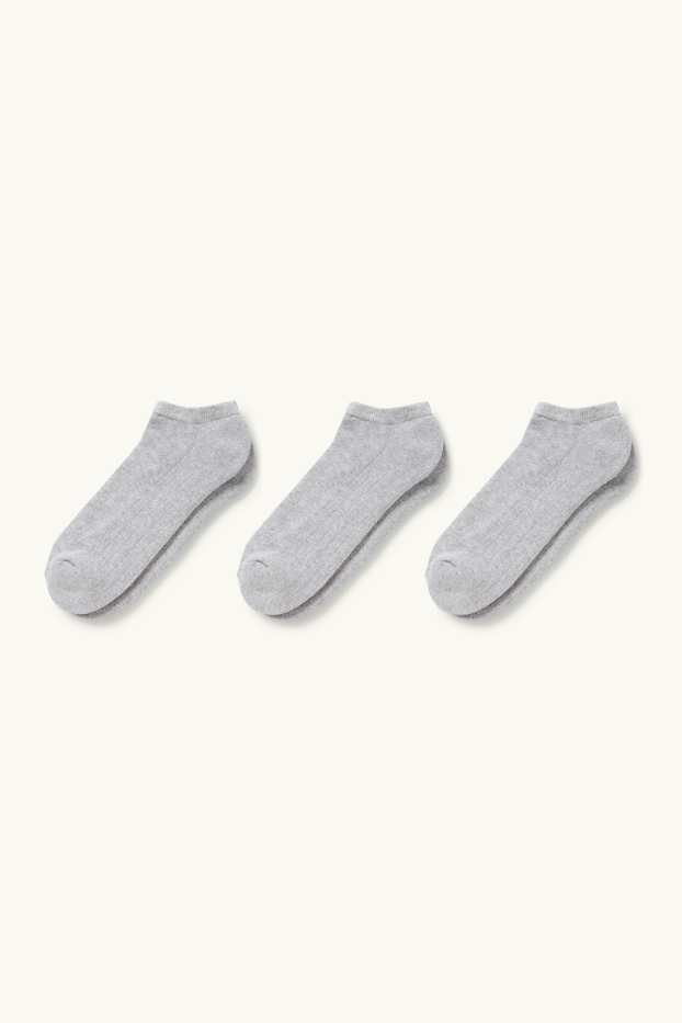 Femmes - Lot de 3 - socquettes de sport - gris clair