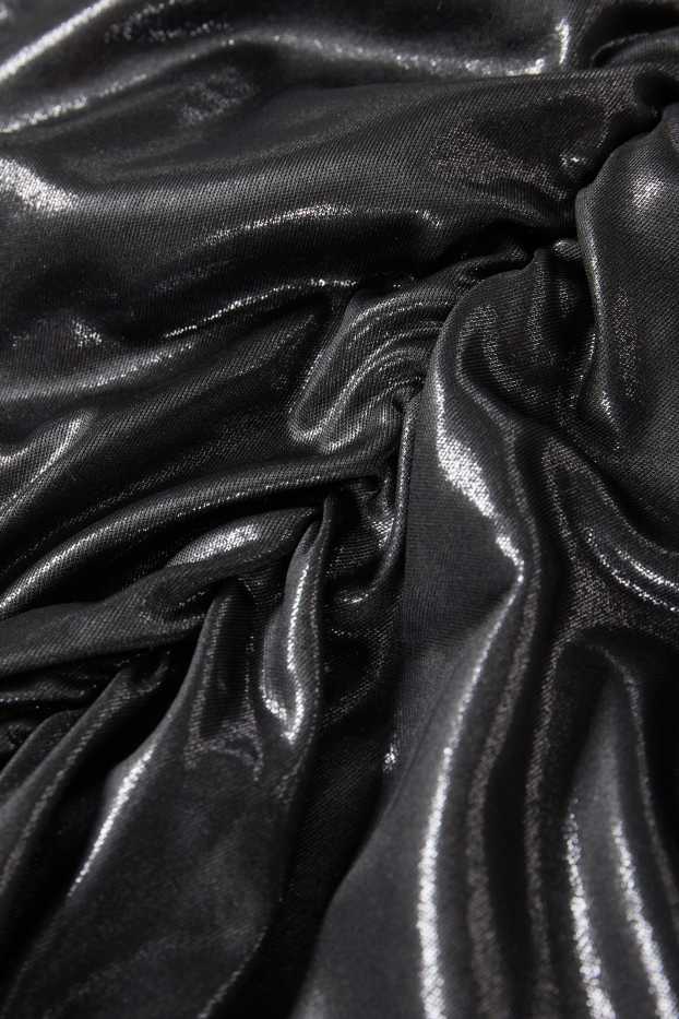 Femei - Rochie tip bustieră - aspect lucios - gri închis