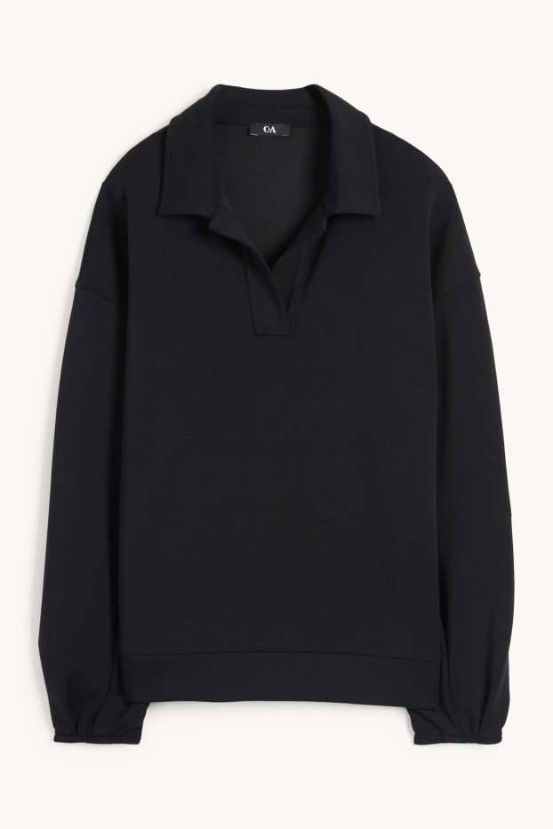 Dames - Basic sweatshirt - zwart
