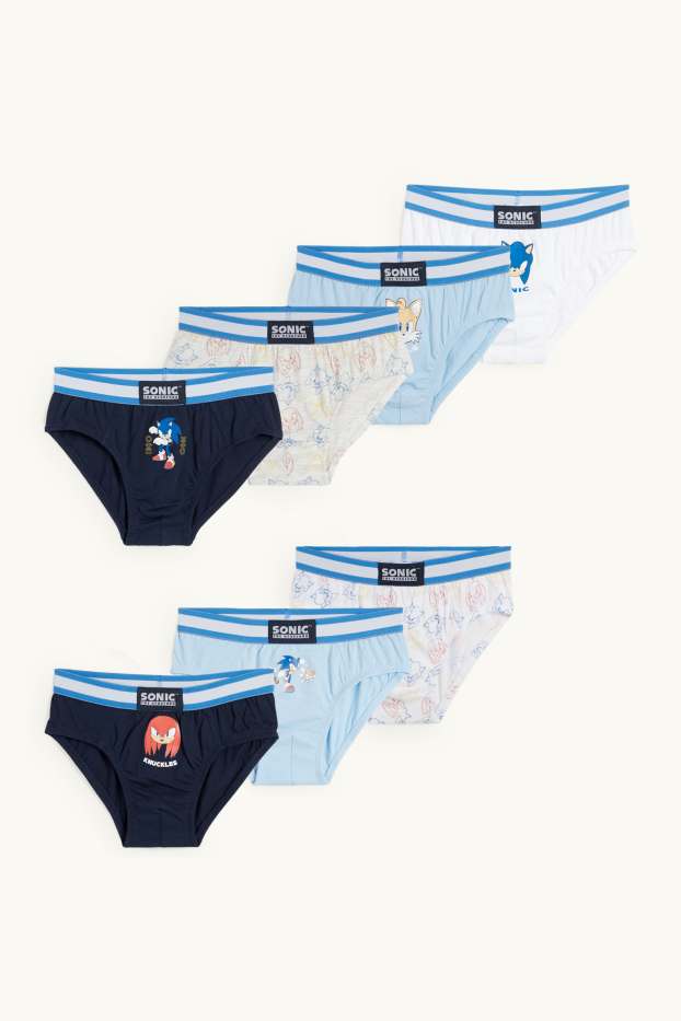 Kinder Buben - Multipack 7er - Sonic - Slip - blau