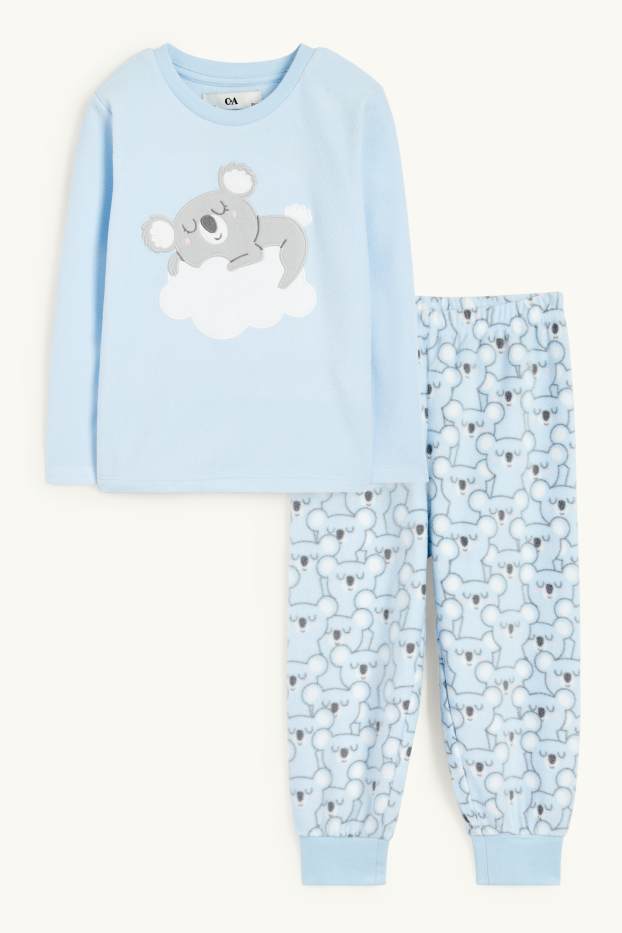 Nena - Coala - pijama de teixit polar - 2 peces - blau clar