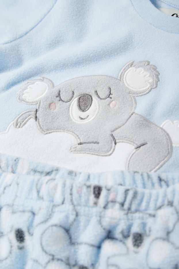 Nena - Coala - pijama de teixit polar - 2 peces - blau clar