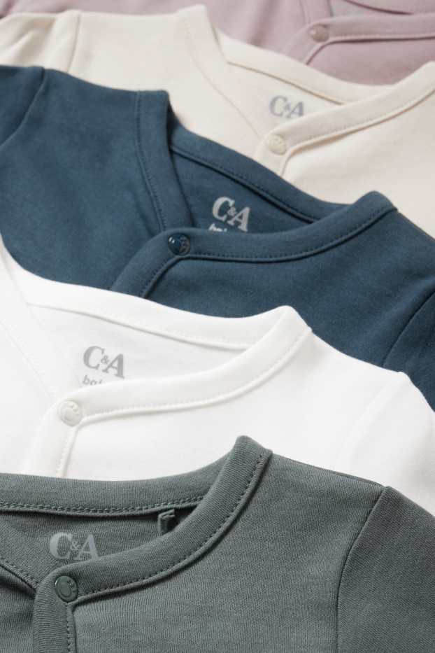 Unisexe - Lot de 5 - pyjamas bébé - gris foncé