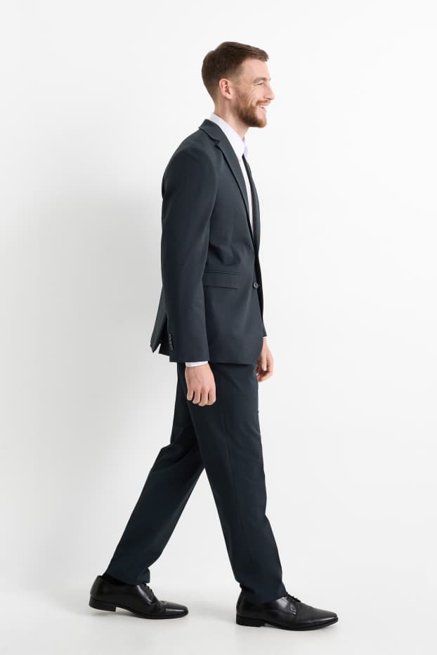 Hommes - Veste de costume - regular fit - Flex - LYCRA® - Mix & Match - bleu foncé