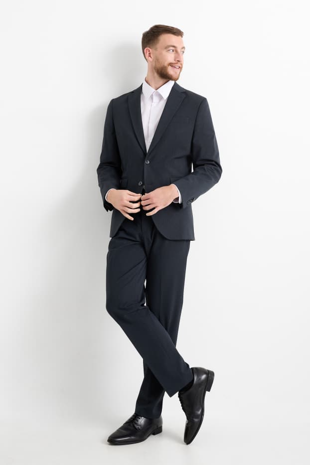 Hommes - Veste de costume - regular fit - Flex - LYCRA® - Mix & Match - bleu foncé