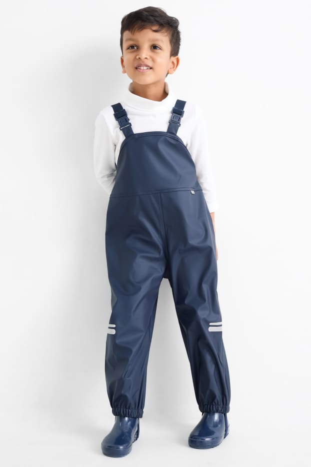 Kinder Buben - Regenhose - wasserdicht - dunkelblau