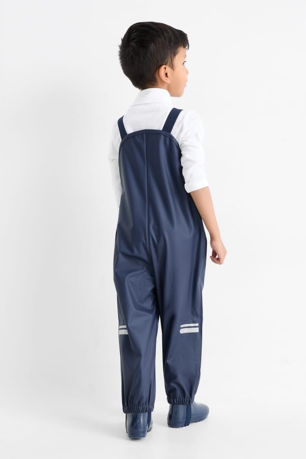 Kinder Buben - Regenhose - wasserdicht - dunkelblau