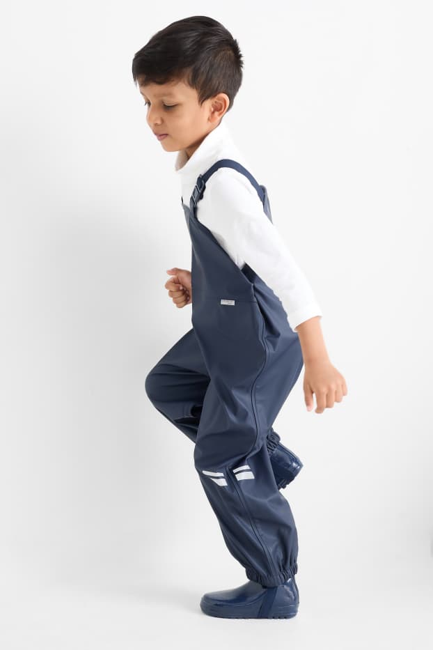 Kinder Buben - Regenhose - wasserdicht - dunkelblau