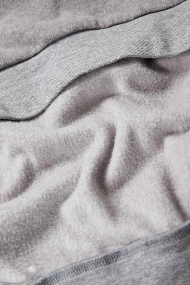 Herren - Fleece-Pyjama - dunkelgrau
