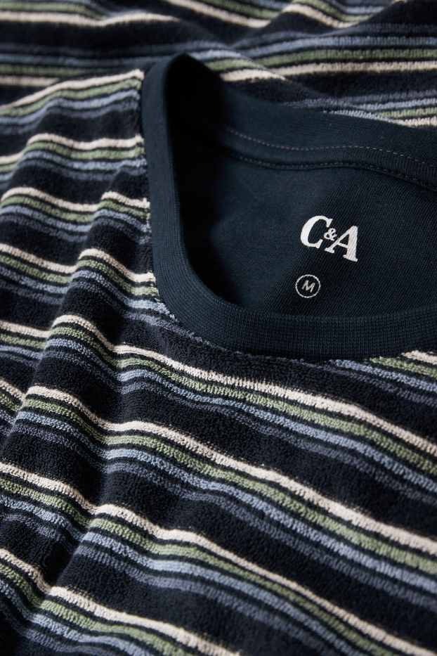 Men - Terry cloth pyjamas - dark blue