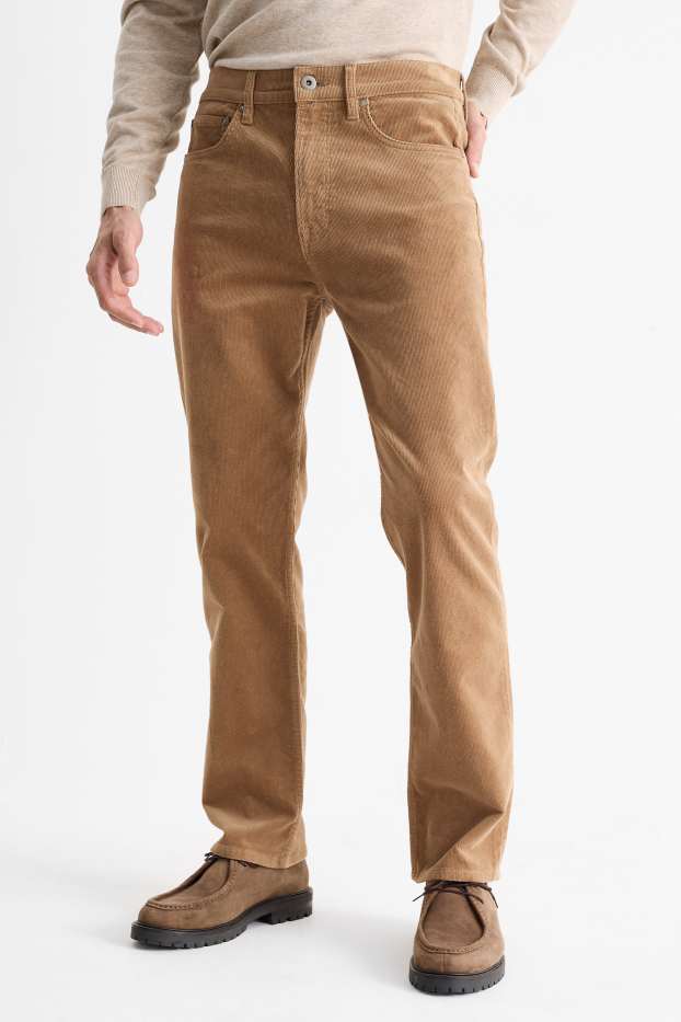 Herren - Cordhose - Regular Fit - hellbraun