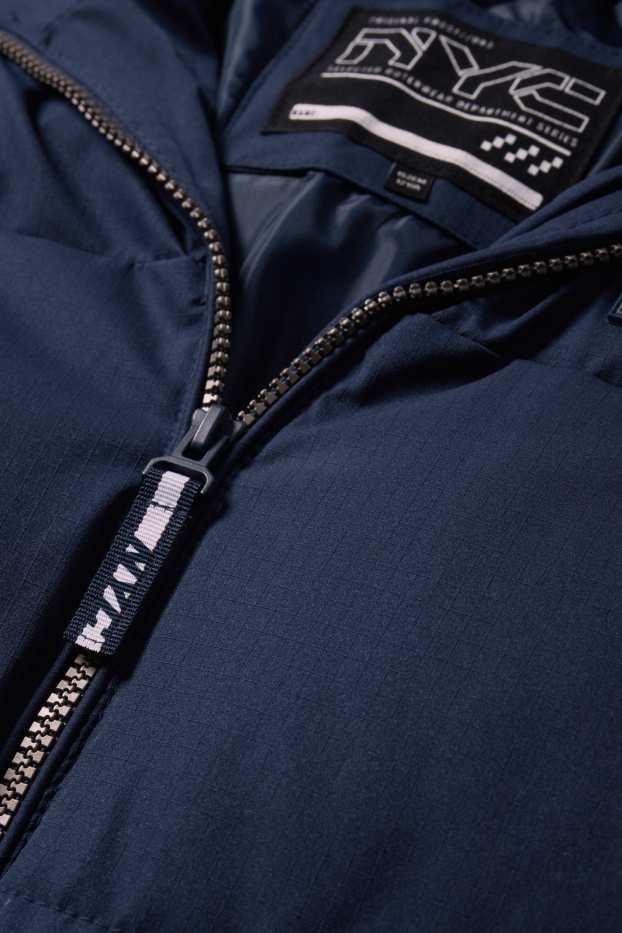 Kinder Jungen - Steppjacke mit Kapuze - dunkelblau
