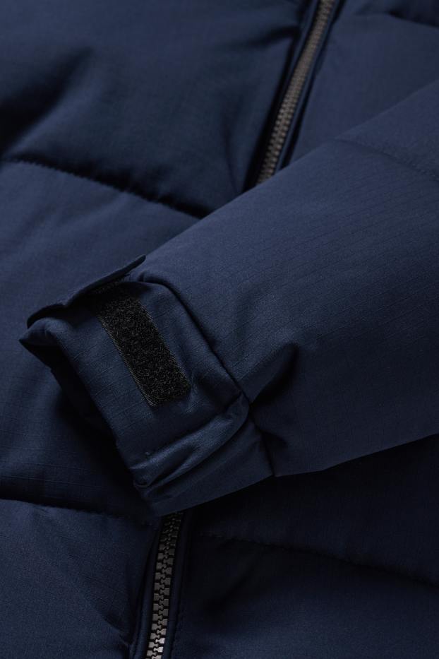 Kinder Jungen - Steppjacke mit Kapuze - dunkelblau