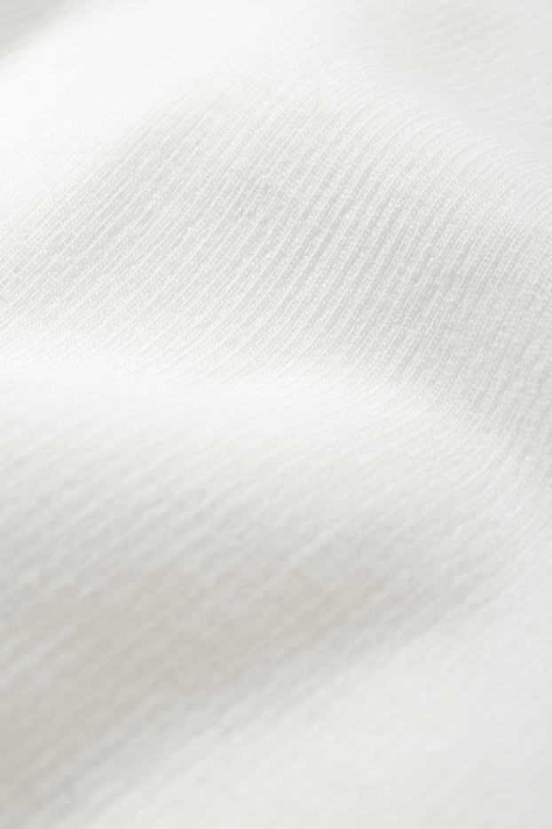 Women - Long sleeve top - skinny rib - white