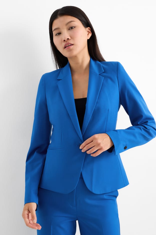 Femmes - Blazer de bureau - cintré - bleu