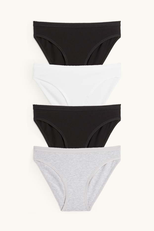 Mujer - Pack de 4 - bragas - gris