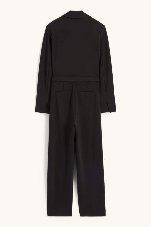 Women - Jumpsuit with belt - black