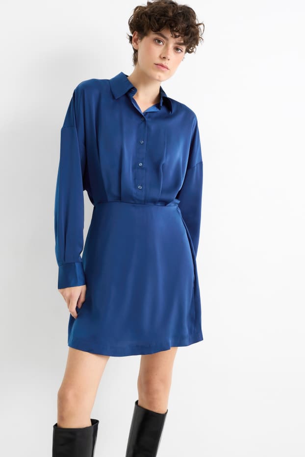 Women - Shirt dress - dark blue