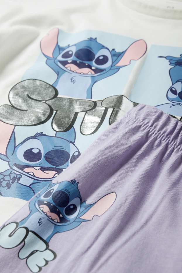 Bambine - Lilo & Stitch - pigiama - 2 pezzi - bianco crema