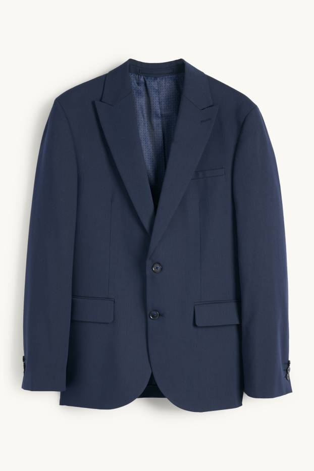 Uomo - Giacca coordinabile - slim fit - Flex - 4 Way Stretch - blu scuro