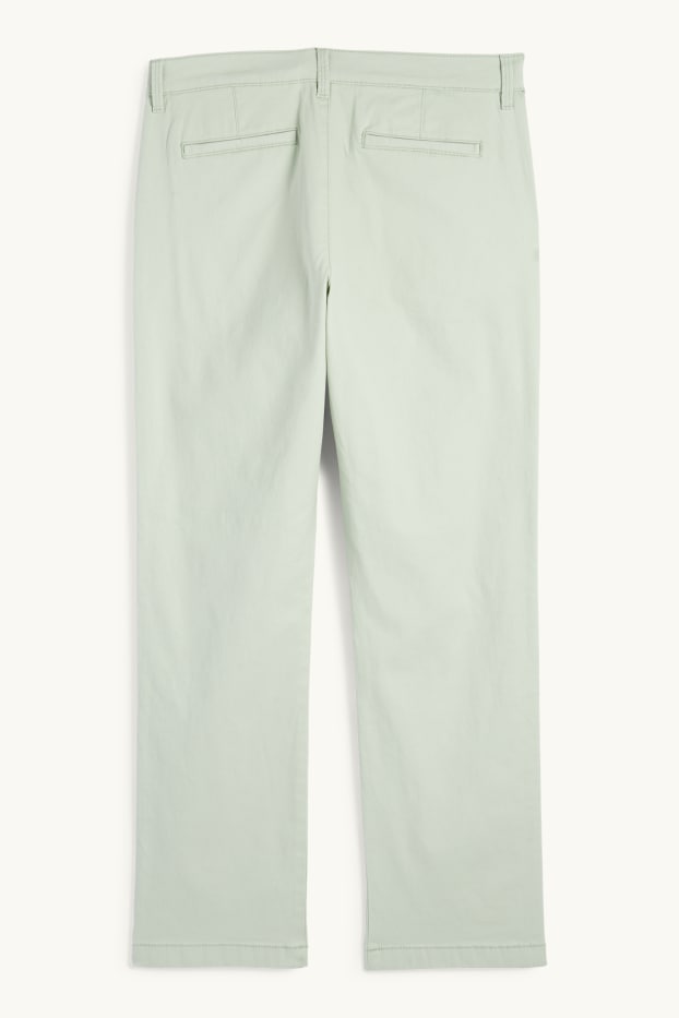 Pánské - Kalhoty chino - regular fit - mátově zelená