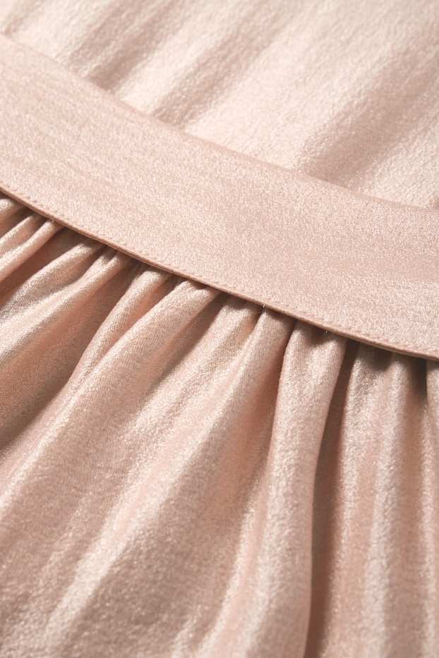 Kinder Mädchen - Kleid - glänzend - rosa