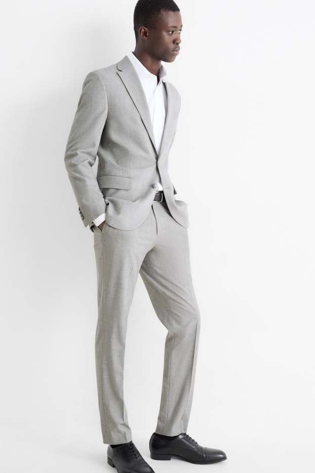 Heren - Broek uit het combi-systeem - slim fit - fFlex - grijs