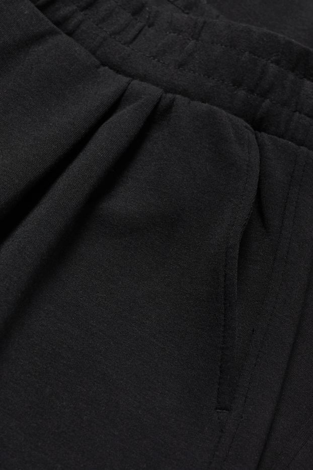 Mujer - Pantalón de punto - mid waist - straight fit - negro