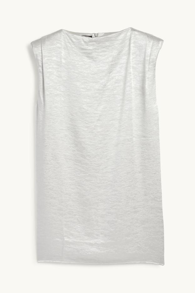 Women - Dress - shiny - textured - silver