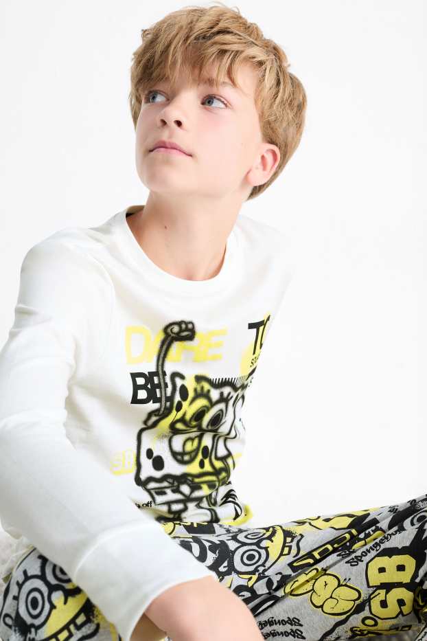 Bambini - SpongeBob - set - pigiama e 4 boxer - bianco crema