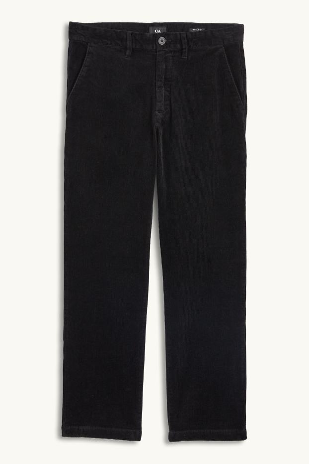 Home - Pantalons de pana - regular fit - negre