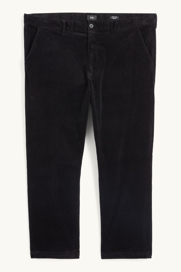 Home - Pantalons de pana - regular fit - negre