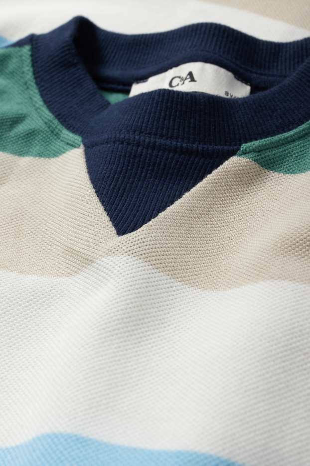 Kinderen: jongens - Trui - gestreept - donkerblauw