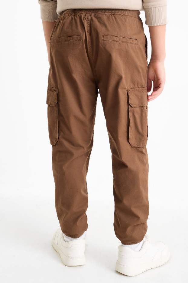 Kinder Jungen - Thermo-Cargohose - dunkelbraun