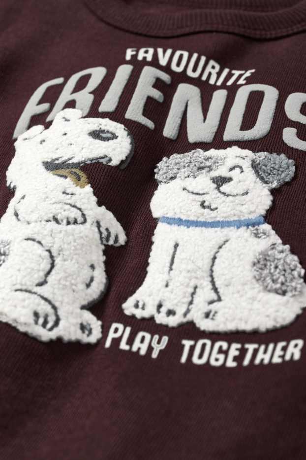 Bébés garçons - Chiots - sweat bébé - bordeaux