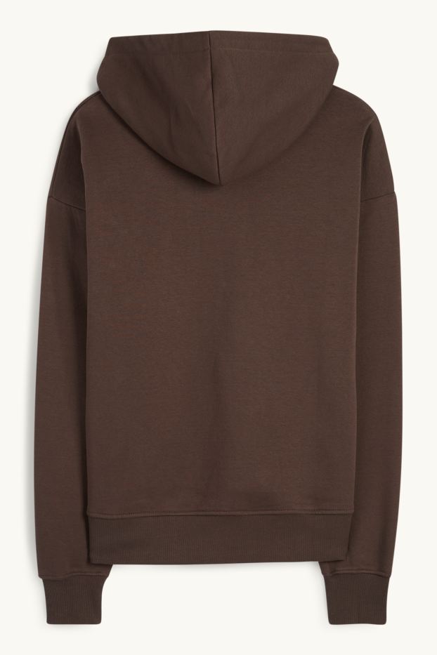 Men - Oversized hoodie - dark brown
