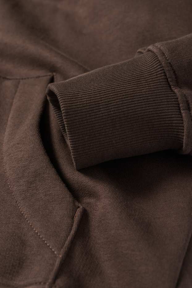 Men - Oversized hoodie - dark brown