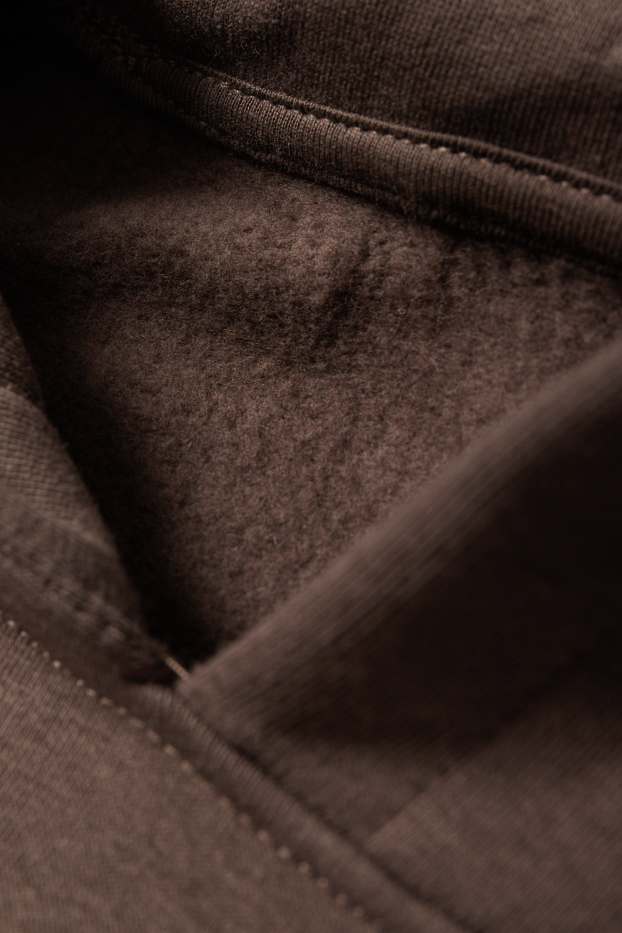 Men - Oversized hoodie - dark brown
