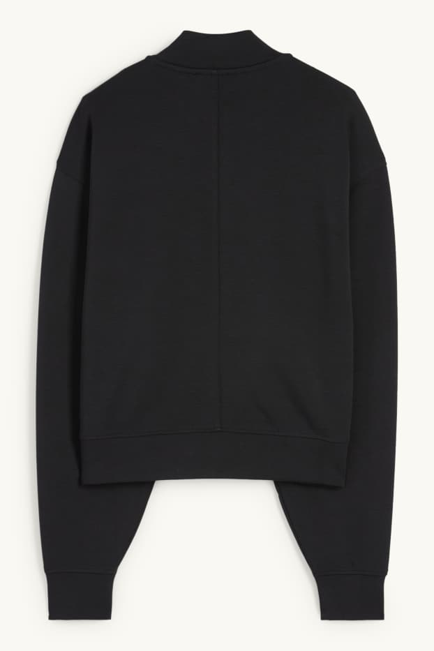 Women - Basic sweat bomber jacket - black