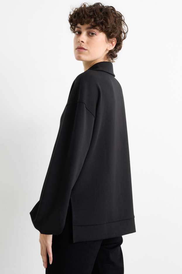 Dames - Basic sweatshirt - zwart