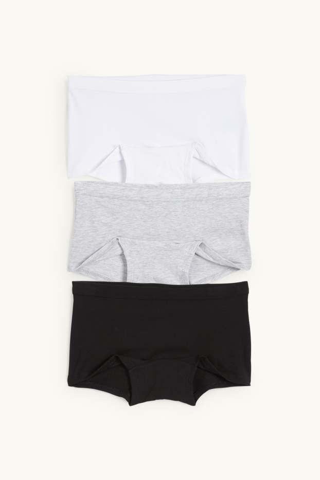 Enfants filles - Lot de 3 - caleçons - blanc