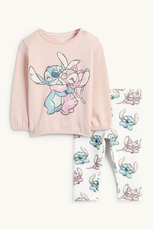 Neonate - Lilo & Stitch - pigiama per neonati - 2 pezzi - rosa