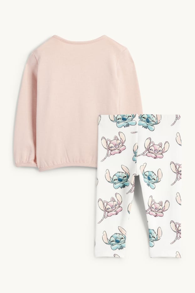 Neonate - Lilo & Stitch - pigiama per neonati - 2 pezzi - rosa